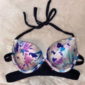 Victoria's Secret strappy floral print swim top